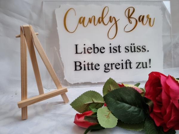 Candy Bar Acryl Schild